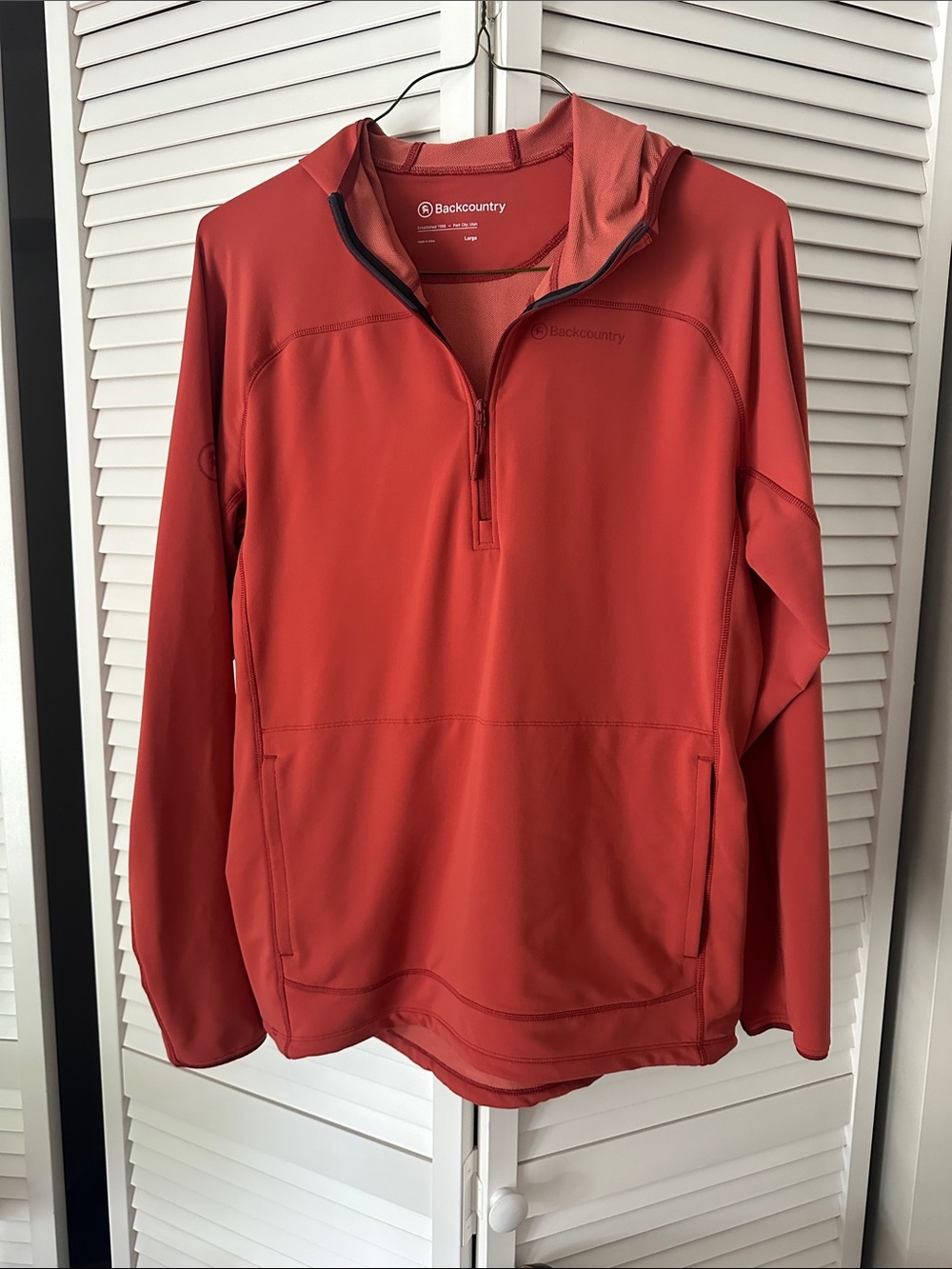 Men's Backcountry Rust Quarter-Zip Performance Pullover Hiking Running Sz L